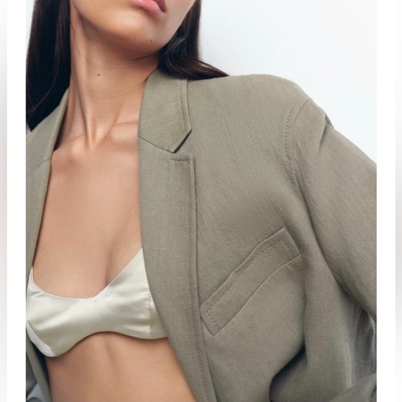 Zara Linen Blend Blazer - New! - Picture 2 of 7